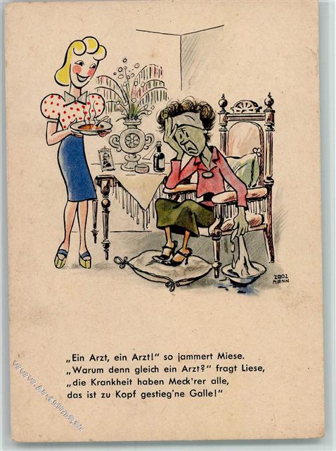 Postkarte Liese und Miese