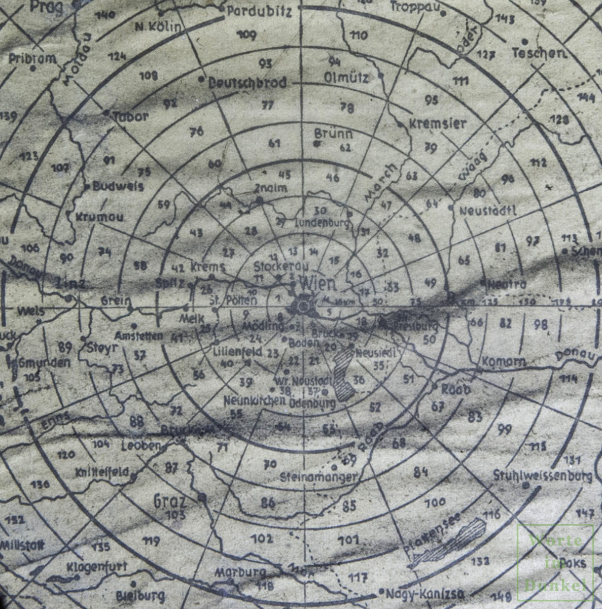 Der 200-Kilometer-Radius um Wien