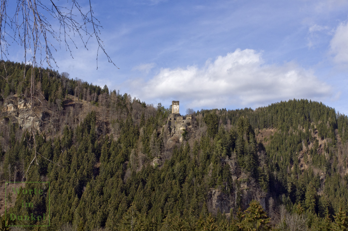 Der Anblick der Ruine Hochkraig bis 2019