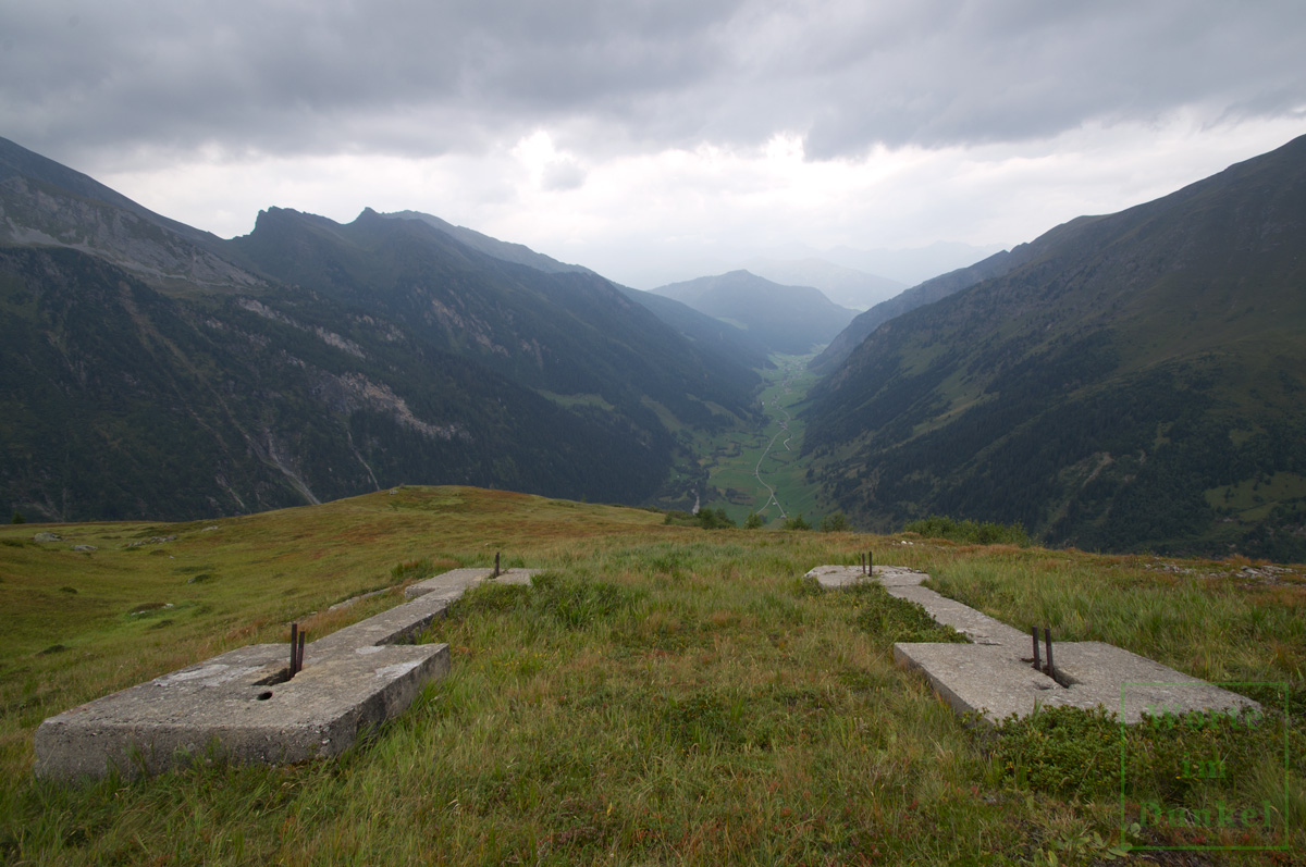 Seilbahnfundament unterhalb der Hohen Kirche